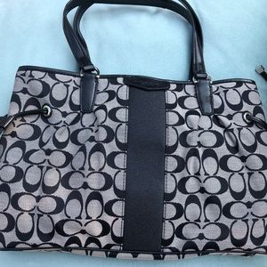 COACH Signature Peleated Handbag